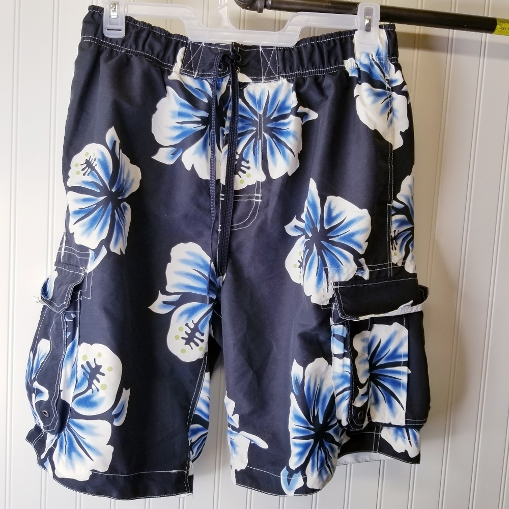 Arizona Jean Co Men's HAWAIIAN Tropical Swim Trunks Size XL